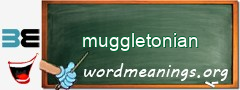 WordMeaning blackboard for muggletonian